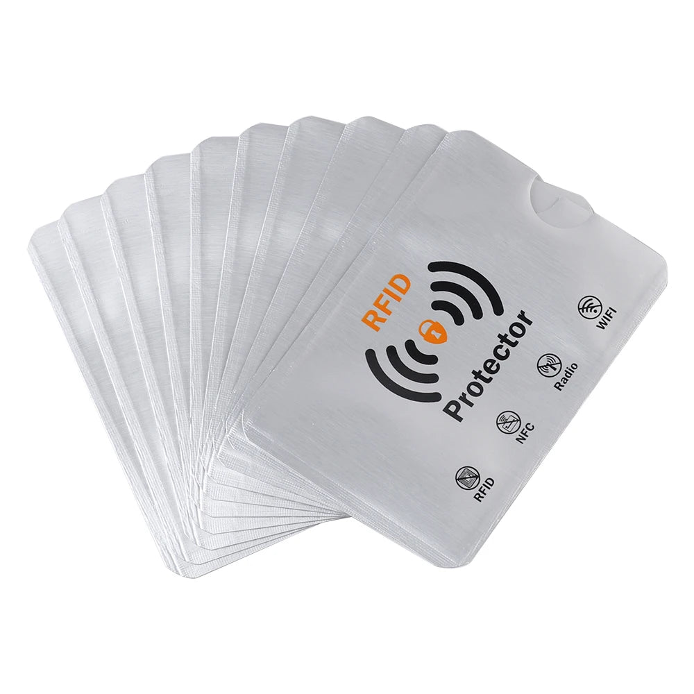 **SecureCard** – 10PCS RFID Anti-Theft Credit Card Protector Sleeves