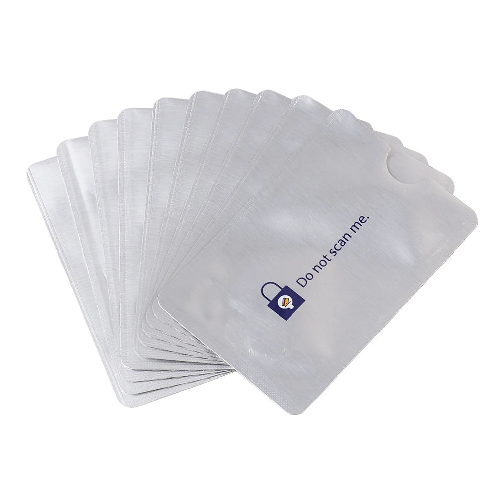 **SecureCard** – 10PCS RFID Anti-Theft Credit Card Protector Sleeves