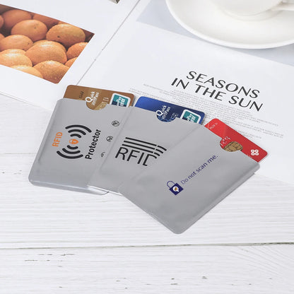 **SecureCard** – 10PCS RFID Anti-Theft Credit Card Protector Sleeves