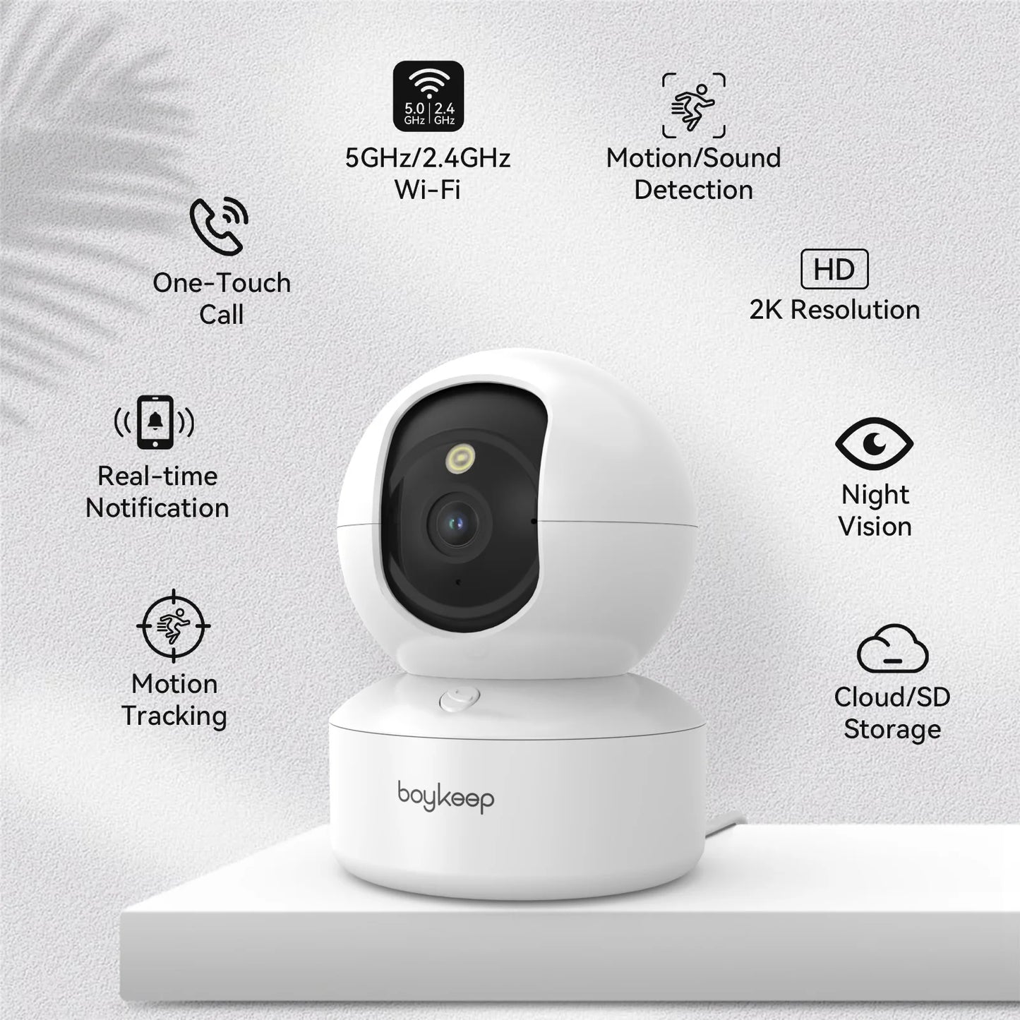 **PawVision 360** – 2K Pet Camera with App, 360° Pan & Tilt, and Night Vision