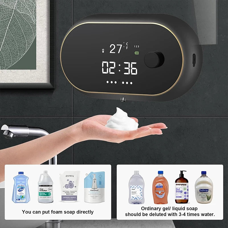 **FoamWave** – Automatic Soap Dispenser with Smart Sensor and Rechargeable Feature