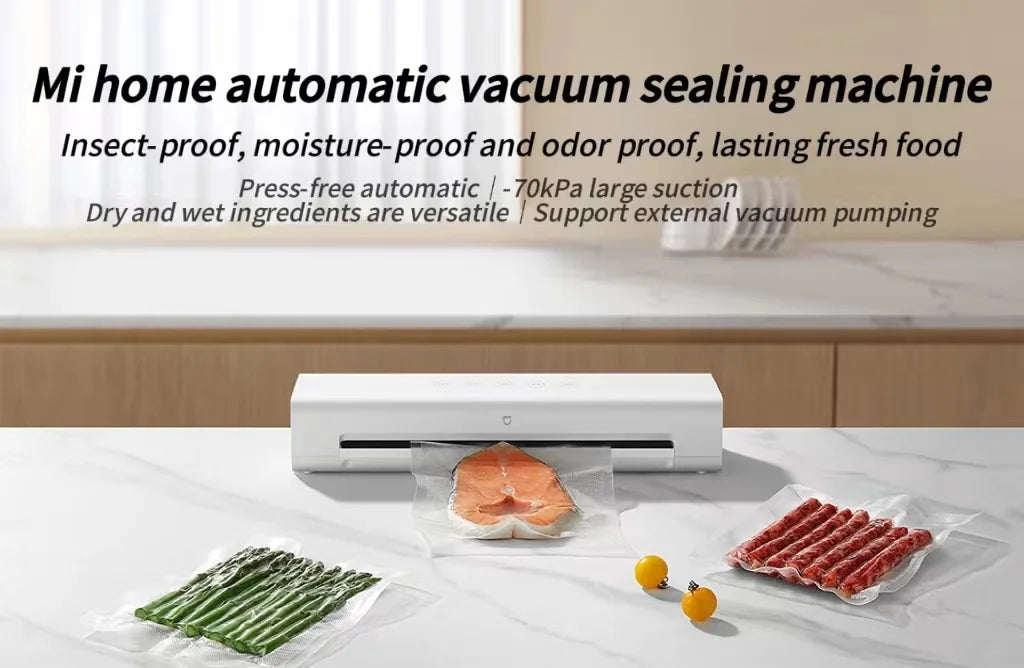 **SealPro** – Xiaomi Mijia 220V Vacuum Sealer with 10 Free Bags for Food Storage