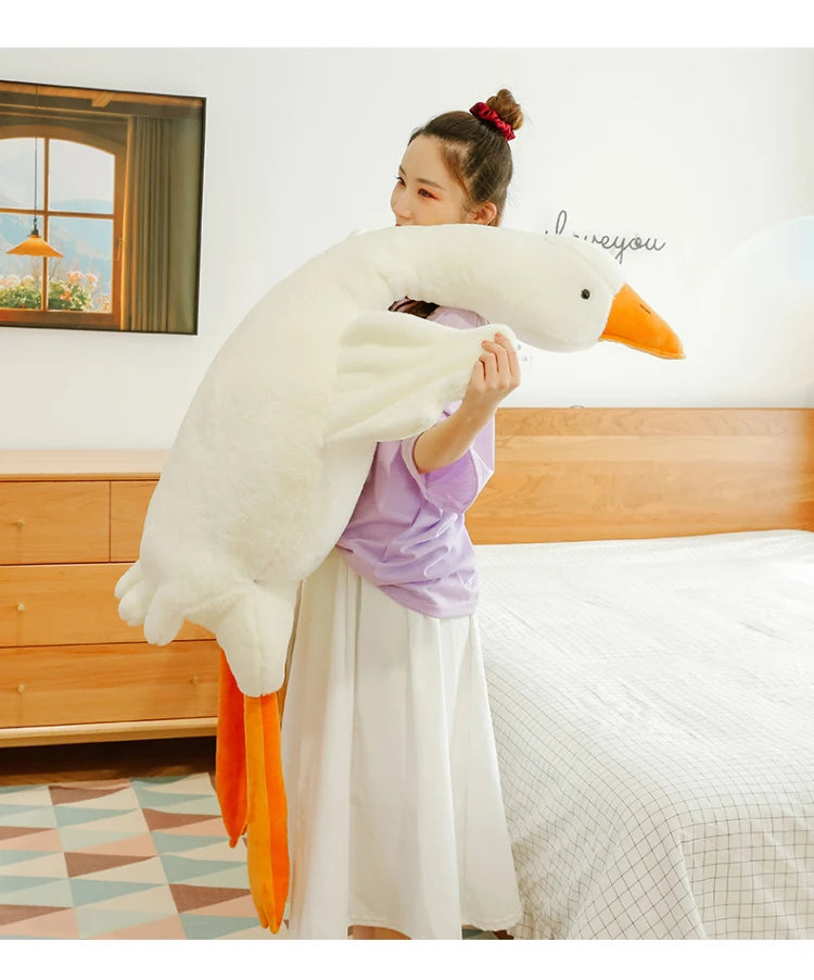 GooseCuddle – Giant White Goose Plush Pillow