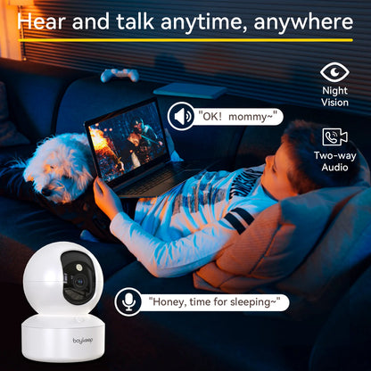 **PawVision 360** – 2K Pet Camera with App, 360° Pan & Tilt, and Night Vision