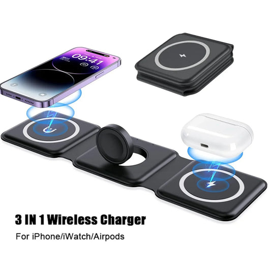 TriCharge Pro - Wireless Charging Station