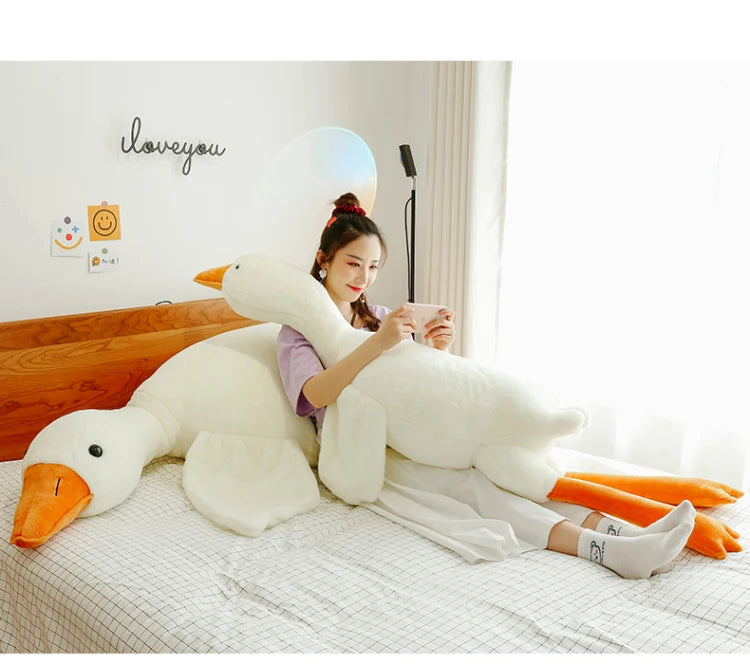 GooseCuddle – Giant White Goose Plush Pillow