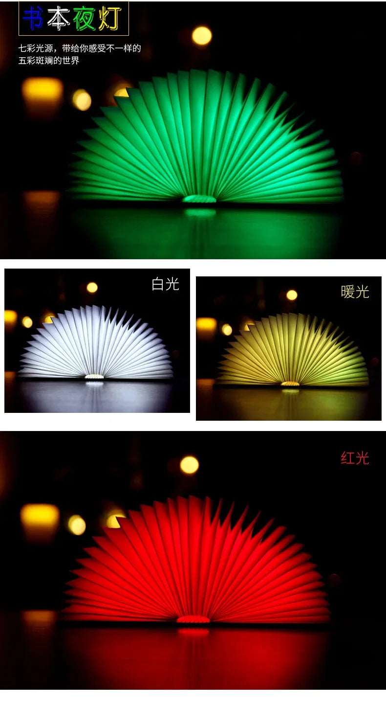 **LumiBook** – Creative 3D Folding Book Lamp with RGB