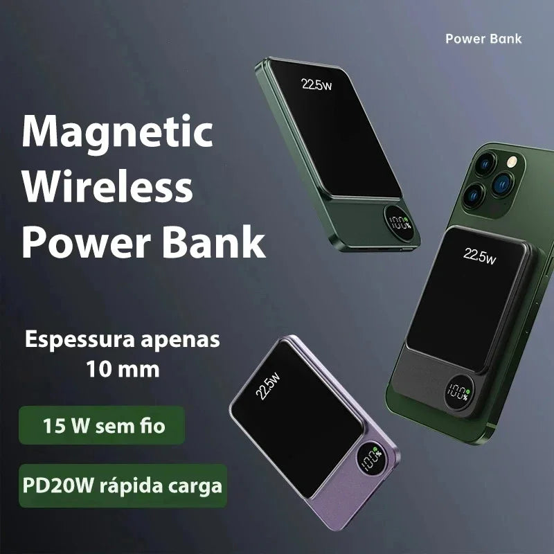 **MagPower** – 100000mAh Wireless Magnetic Power Bank for Smartphones