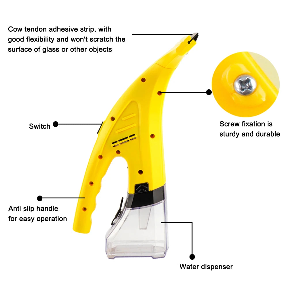 **ClearSwipe** – Cordless Rechargeable Automatic Window Vacuum Squeegee