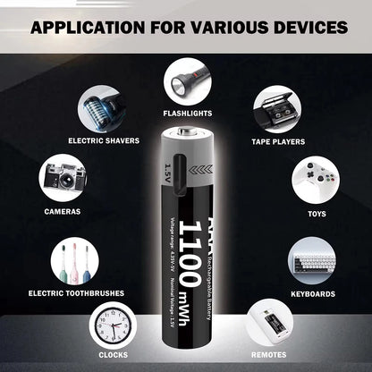 MATOV USB-Li-ion AAA Rechargeable Battery