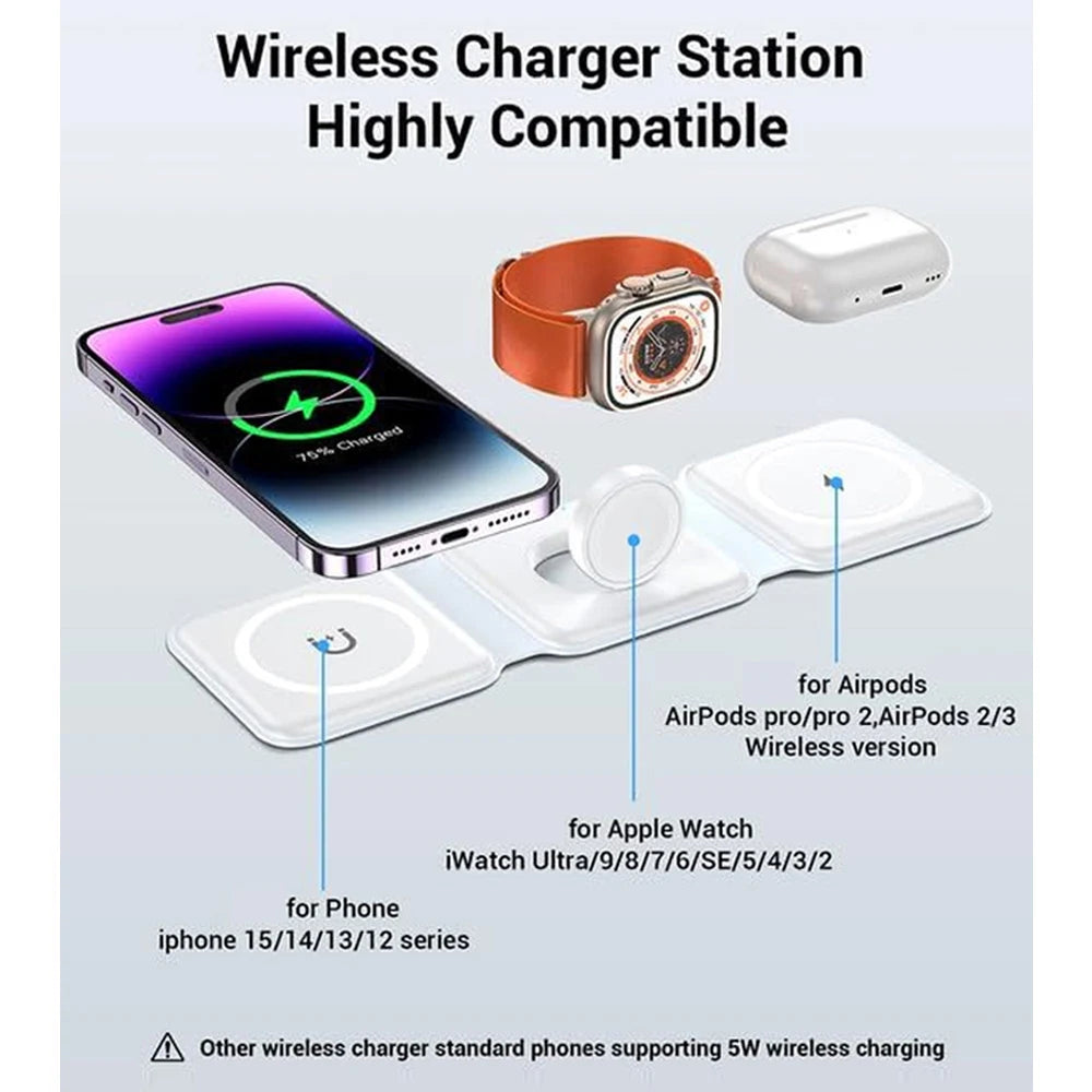 TriCharge Pro - Wireless Charging Station