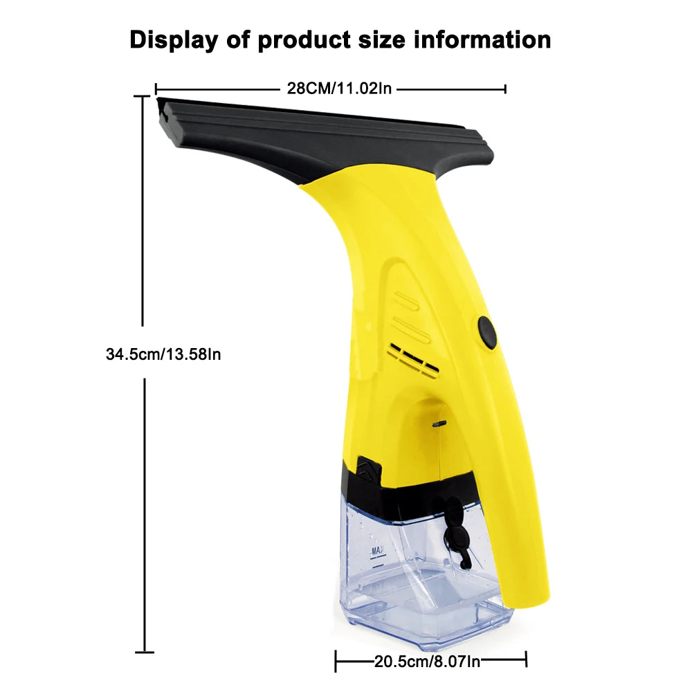 **ClearSwipe** – Cordless Rechargeable Automatic Window Vacuum Squeegee