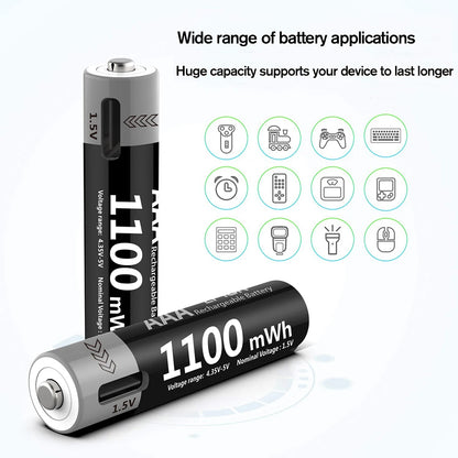 MATOV USB-Li-ion AAA Rechargeable Battery