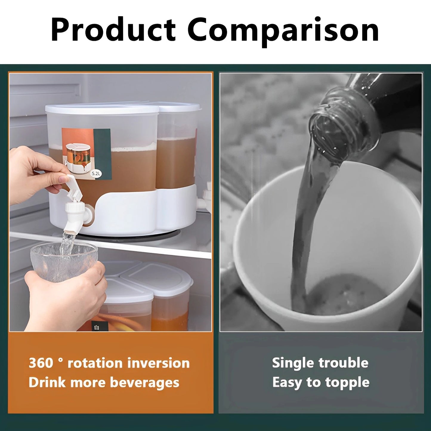 **Refresh360 – Beverage Dispenser Jug with Tap**