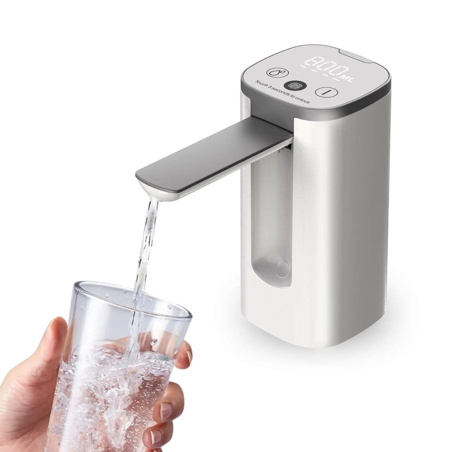 Universal Foldable Automatic Water Bottle Pump with Display